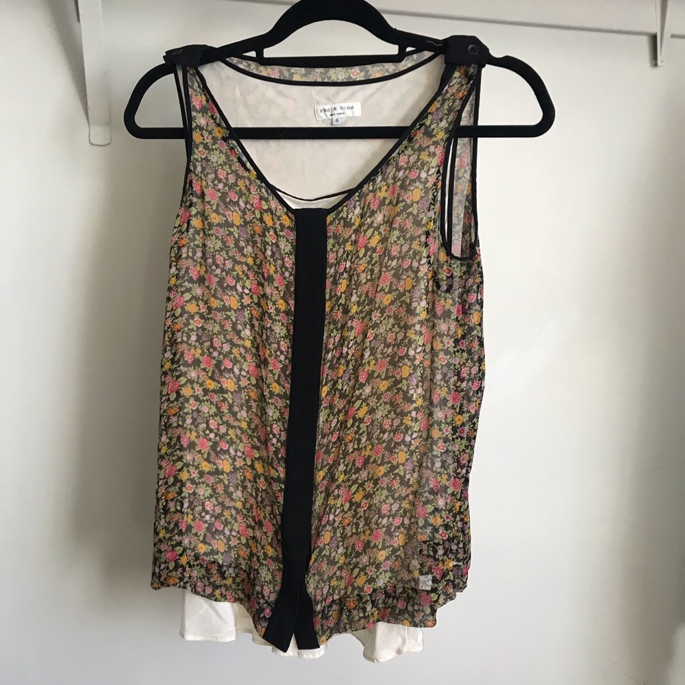 RAG & BONE Silk Floral Print Blouse 4
